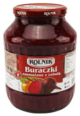 Buraczki zasmażane z cebulką