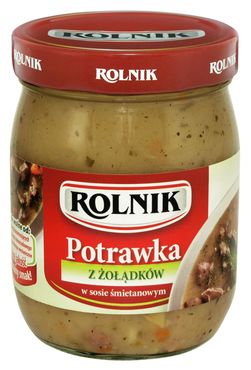Potrawka z żołądków w sosie śmietanowym