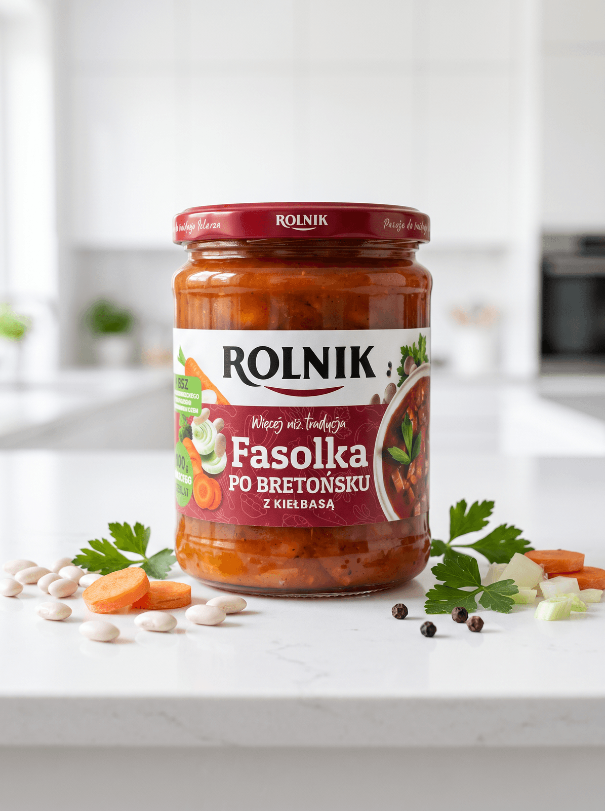 Fasolka po bretońsku z kiełbasą