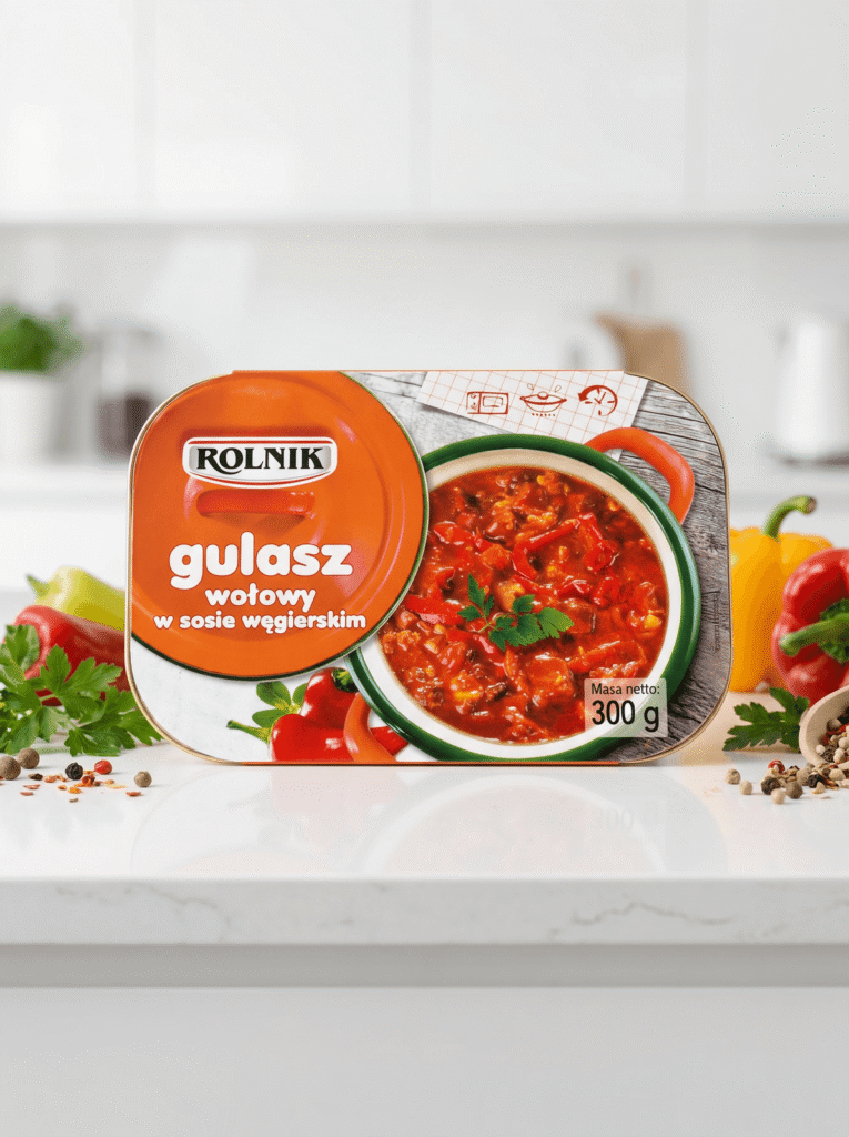 Gulasz wołowy w sosie węgierskim aluminium