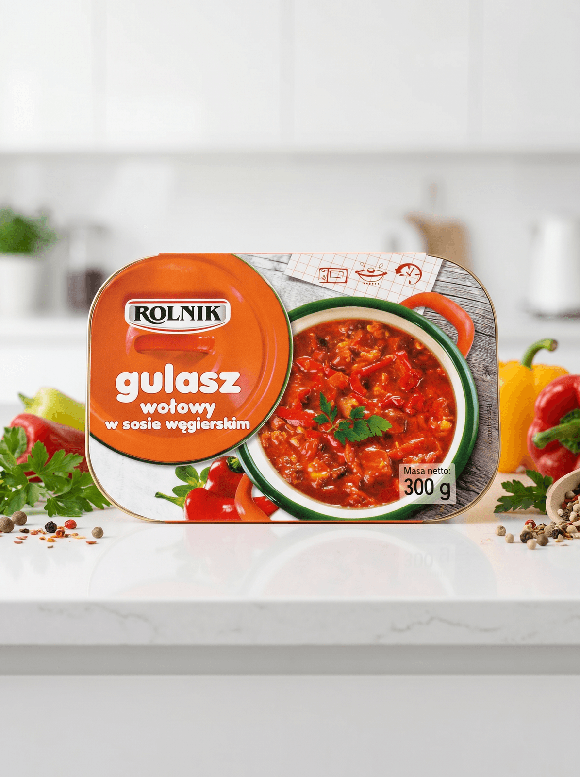 Gulasz wołowy w sosie węgierskim aluminium