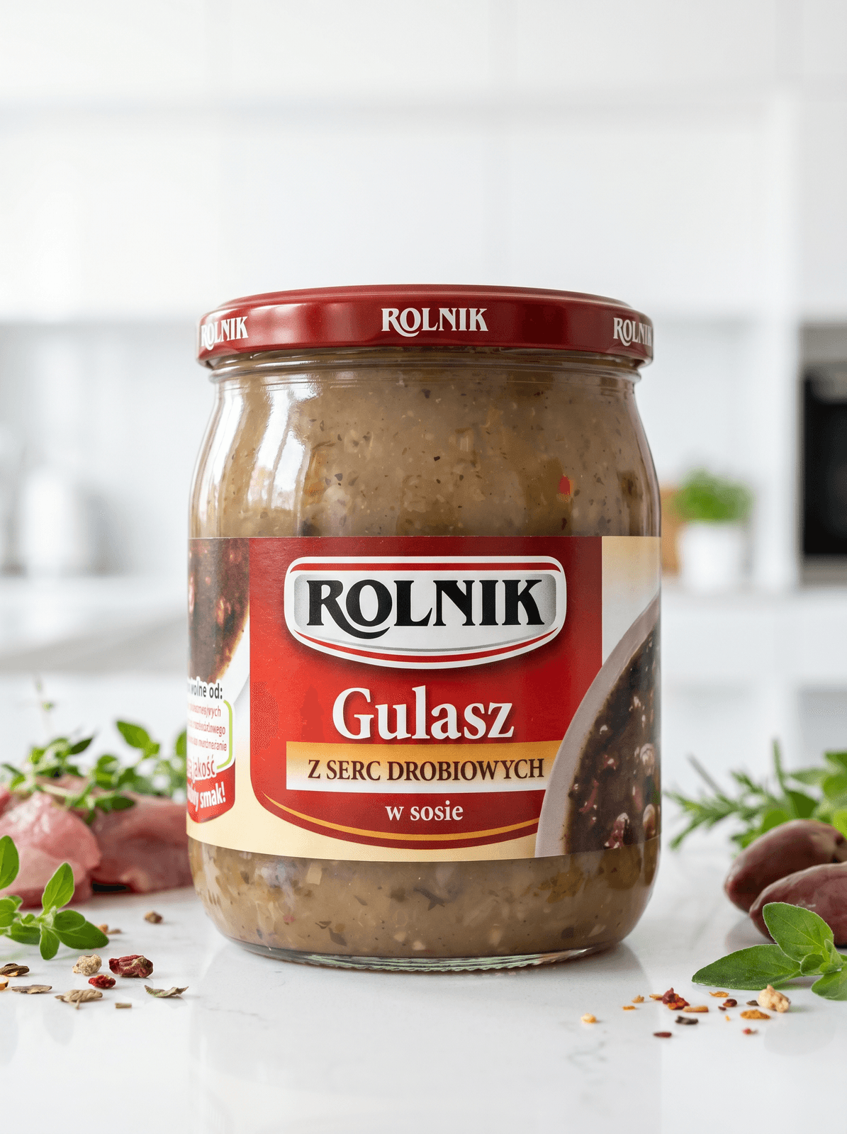 Gulasz z serc drobiowych w sosie