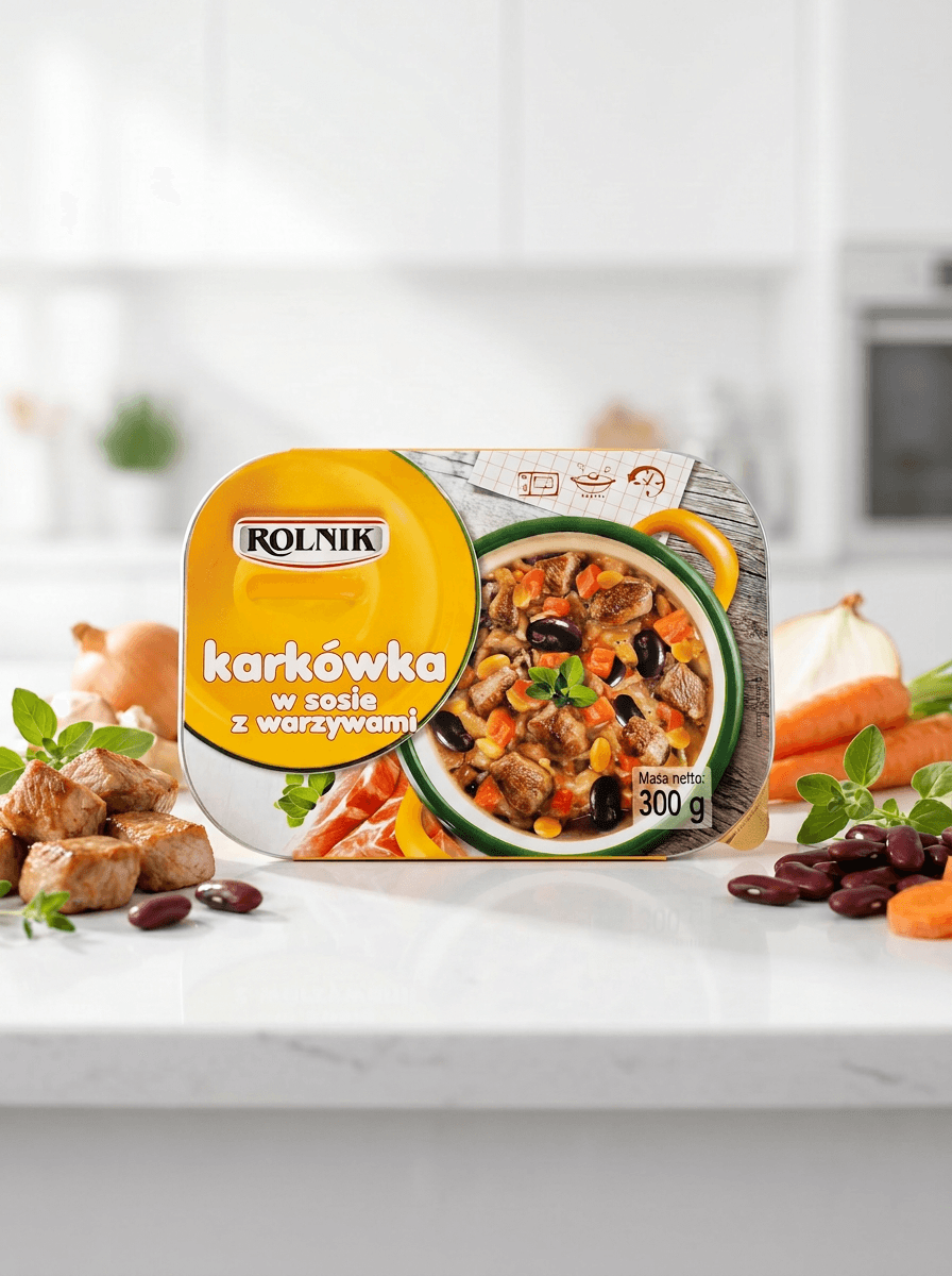 Karkówka z warzywami aluminium