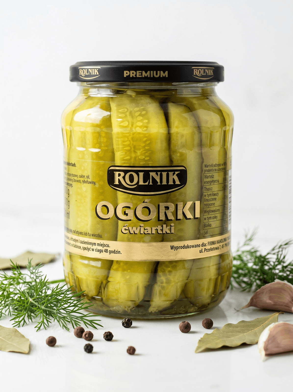 Ogórki ćwiartki