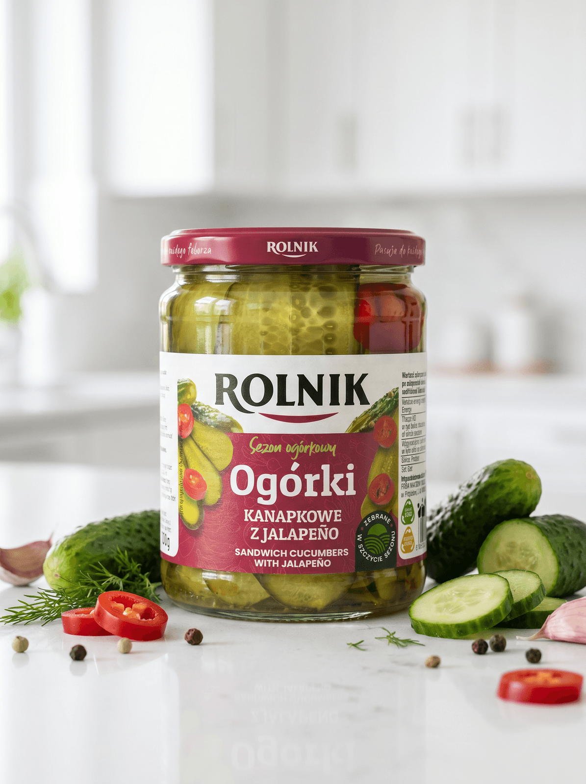Ogórki kanapkowe z jalapeno