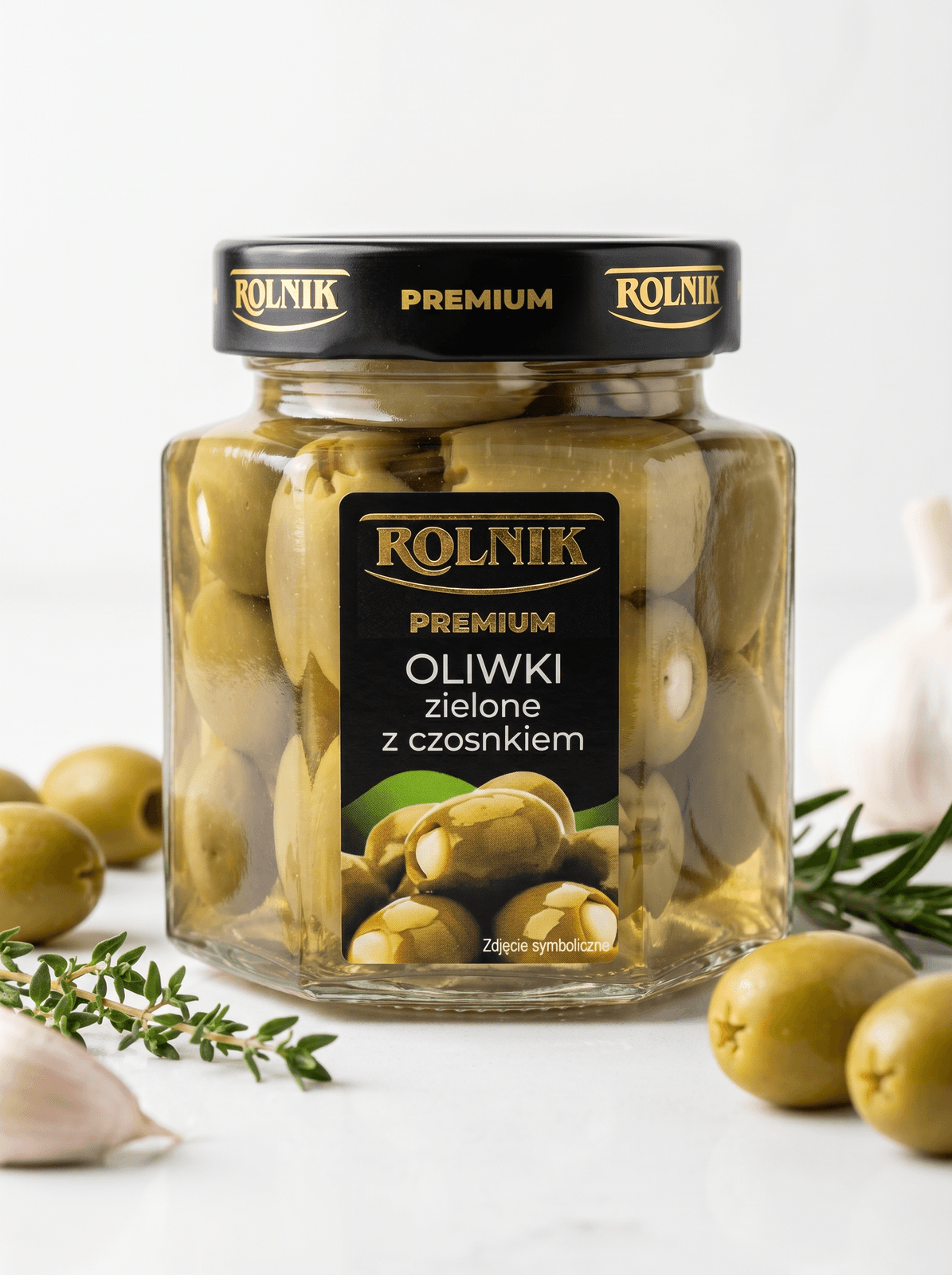 Oliwki zielone z czosnkiem