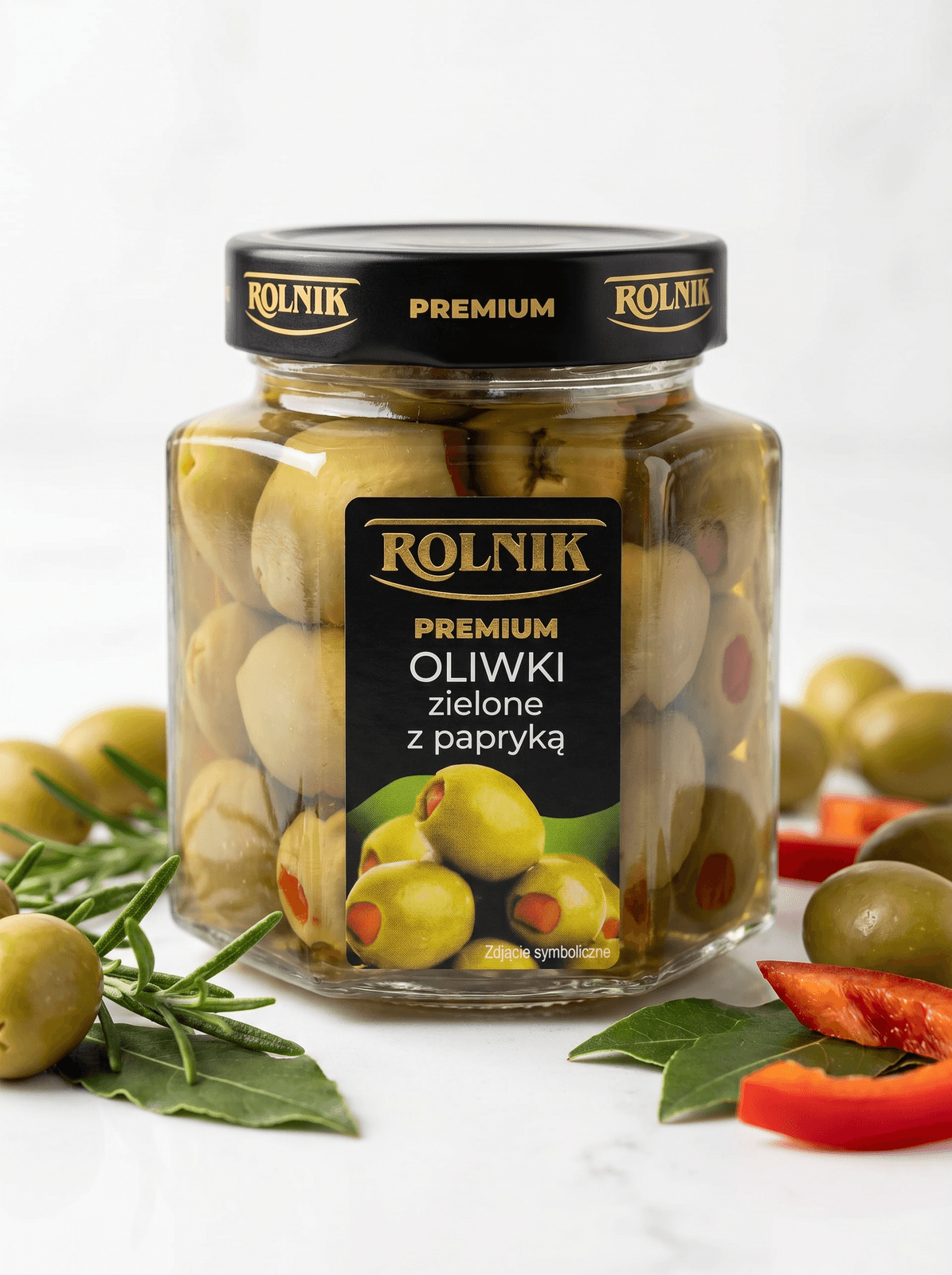 Oliwki zielone z papryką