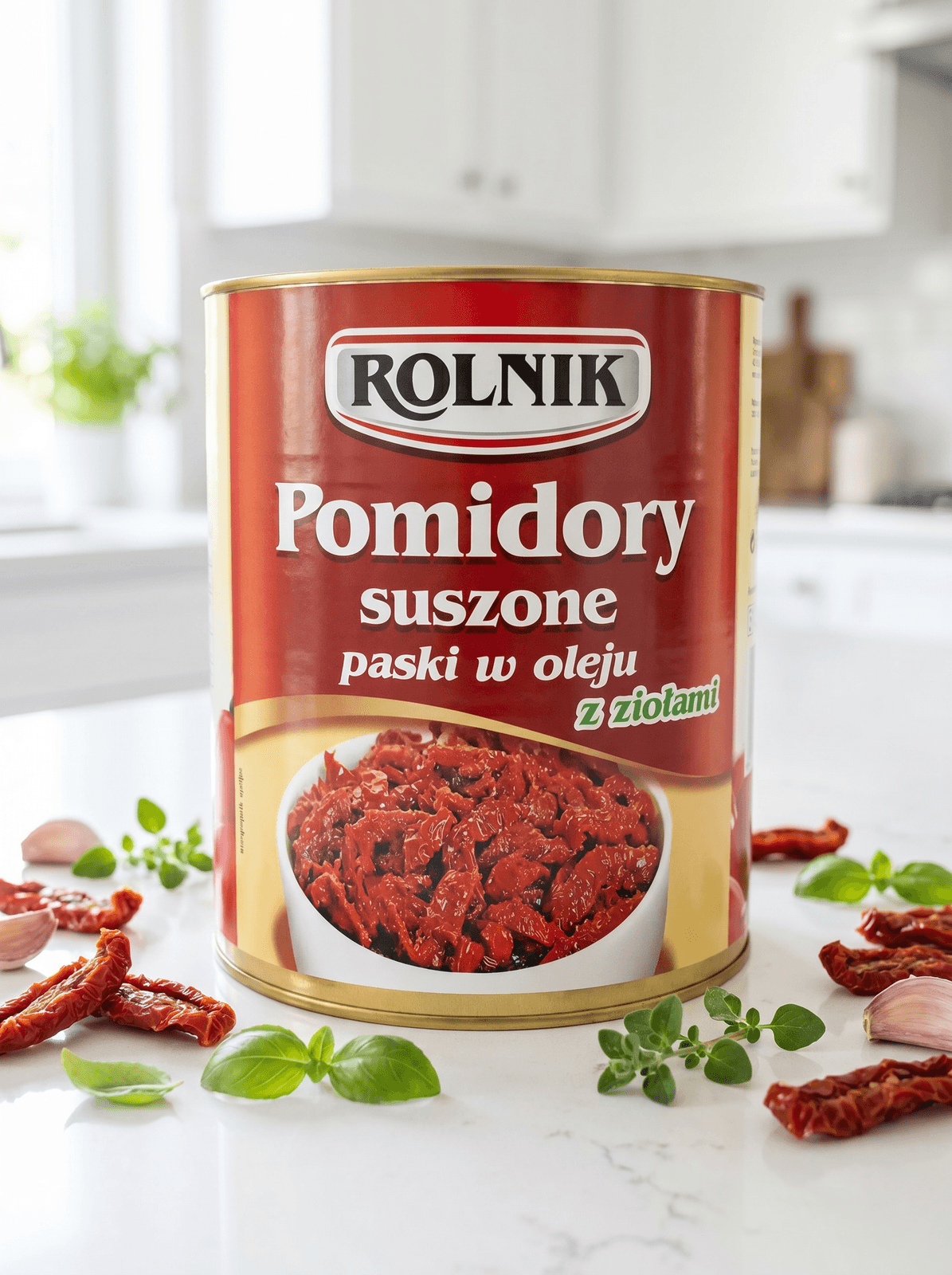 Pomidory suszone paski w oleju z ziołami